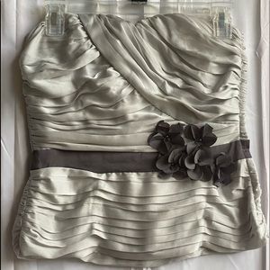 NEW W TAGS H&M strapless dressy top SZ 8 flowers